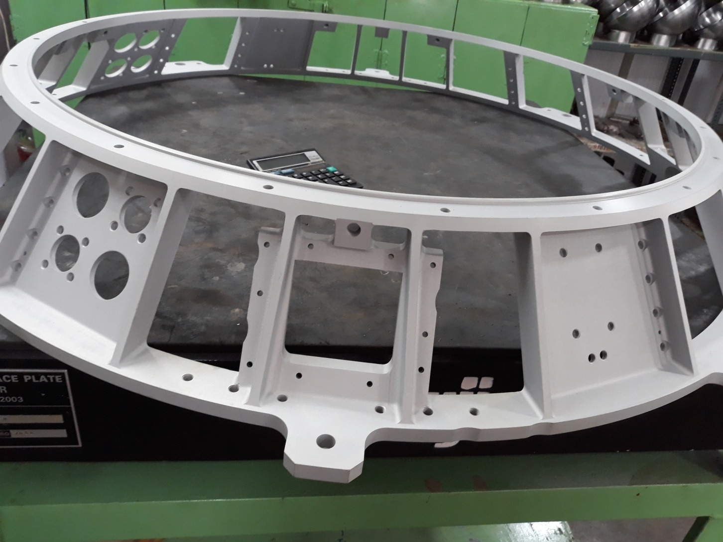 Precision-machined thrust frame